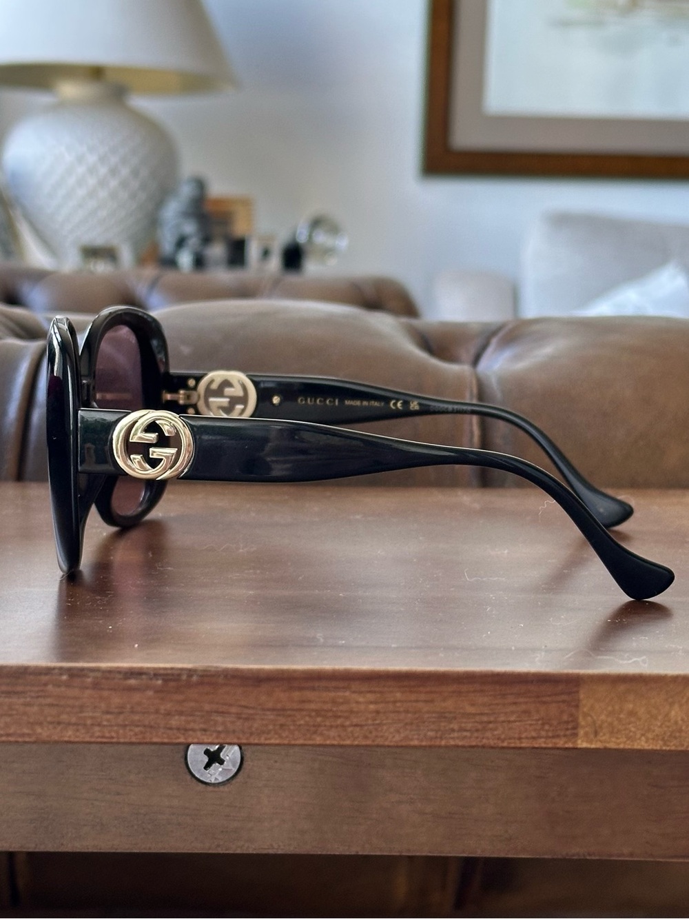 Gucci Black Oversized Square Women’s Sunglasses - Picture 8 of 11